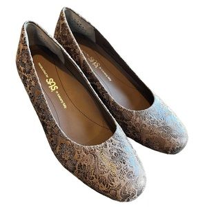 SAS Sofia Wedge Paisley Leather Pump Women’s Size 7.5M
